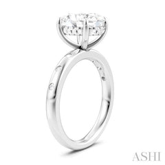 ASHI Oval Shape Semi-Mount Diamond Engagement Ring 196B7PPFHWG-SM-OV3
