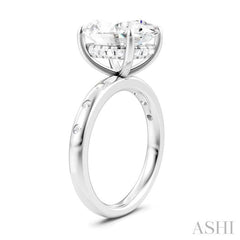 ASHI Oval Shape Semi-Mount Diamond Engagement Ring 196B7PPFHWG-SM-OV5