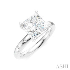 ASHI Princess Shape Semi-Mount Diamond Engagement Ring 196B7PPFHWG-SM-PN2