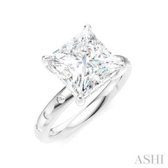 ASHI Princess Shape Semi-Mount Diamond Engagement Ring 196B7PPFHWG-SM-PN3