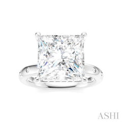 ASHI Princess Shape Semi-Mount Diamond Engagement Ring 196B7PPFHWG-SM-PN5