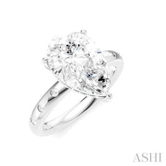 ASHI Pear Shape Semi-Mount Diamond Engagement Ring 196B7PPFHWG-SM-PR3