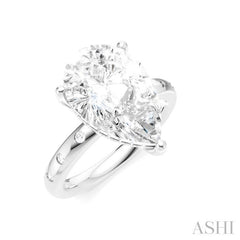 ASHI Pear Shape Semi-Mount Diamond Engagement Ring 196B7PPFHWG-SM-PR4