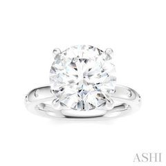 ASHI Round Shape Semi-Mount Diamond Engagement Ring 196B7PPFHWG-SM-RD4