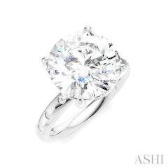 ASHI Round Shape Semi-Mount Diamond Engagement Ring 196B7PPFHWG-SM-RD5