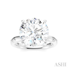 ASHI Round Shape Semi-Mount Diamond Engagement Ring 196B7PPFHWG-SM-RD5