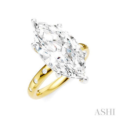 ASHI Marquise Shape Semi-Mount Diamond Engagement Ring 196B7PPFHYW-SM-MQ5