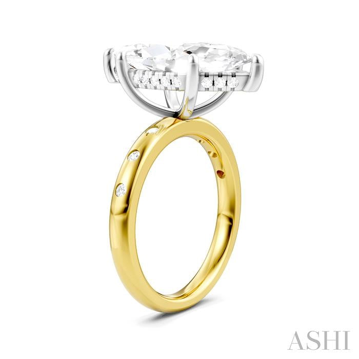 ASHI Marquise Shape Semi-Mount Diamond Engagement Ring 196B7PPFHYW-SM-MQ5