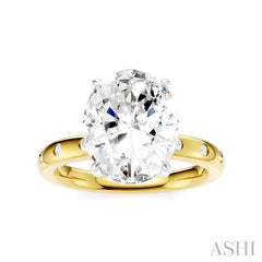 ASHI Oval Shape Semi-Mount Diamond Engagement Ring 196B7PPFHYW-SM-OV4