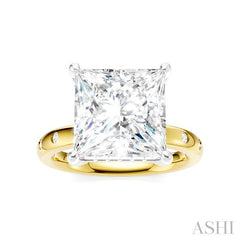 ASHI Princess Shape Semi-Mount Diamond Engagement Ring 196B7PPFHYW-SM-PN5