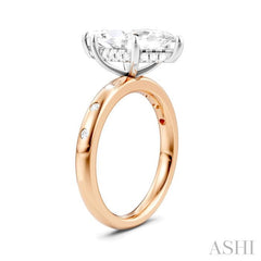 ASHI Marquise Shape Semi-Mount Diamond Engagement Ring 196B8PPFHPW-SM-MQ3