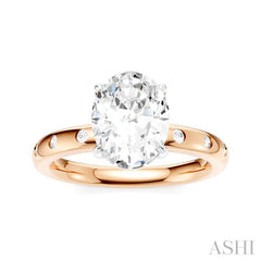ASHI Oval Shape Semi-Mount Diamond Engagement Ring 196B8PPFHPW-SM-OV2