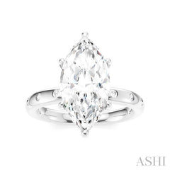 ASHI Marquise Shape Semi-Mount Diamond Engagement Ring 196B8PPFHWG-SM-MQ3