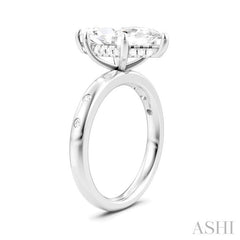 ASHI Marquise Shape Semi-Mount Diamond Engagement Ring 196B8PPFHWG-SM-MQ3