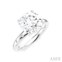 ASHI Round Shape Semi-Mount Diamond Engagement Ring 196B8PPFHWG-SM-RD3