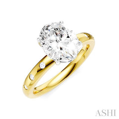 ASHI Oval Shape Semi-Mount Diamond Engagement Ring 196B8PPFHYW-SM-OV2