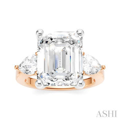 ASHI Emerald Shape Semi-Mount Diamond Engagement Ring 198A1PPFHPW-SM-EM4