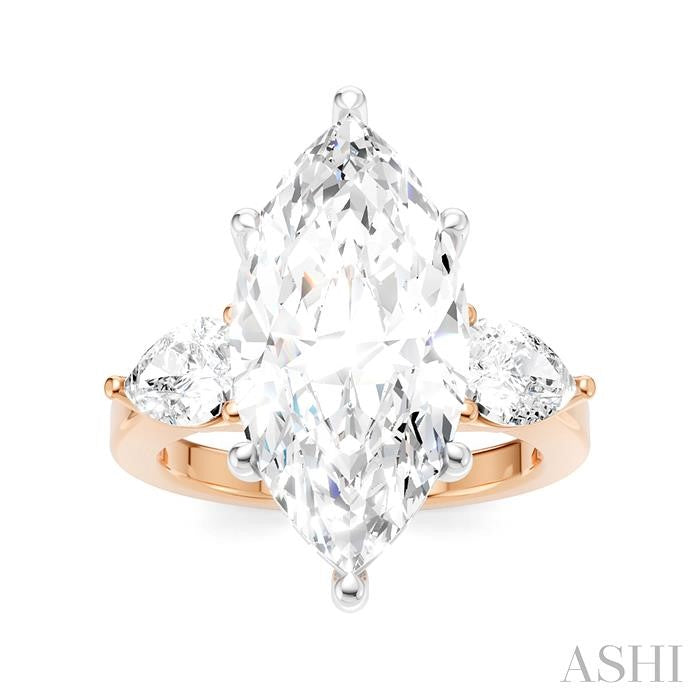 ASHI Marquise Shape Semi-Mount Diamond Engagement Ring 198A1PPFHPW-SM-MQ5