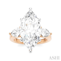 ASHI Marquise Shape Semi-Mount Diamond Engagement Ring 198A1PPFHPW-SM-MQ5