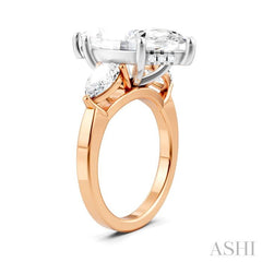 ASHI Marquise Shape Semi-Mount Diamond Engagement Ring 198A1PPFHPW-SM-MQ5