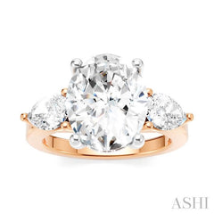 ASHI Oval Shape Semi-Mount Diamond Engagement Ring 198A1PPFHPW-SM-OV4