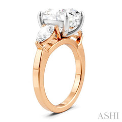 ASHI Oval Shape Semi-Mount Diamond Engagement Ring 198A1PPFHPW-SM-OV4