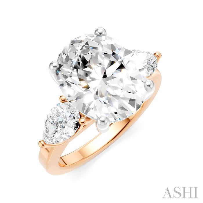 ASHI Oval Shape Semi-Mount Diamond Engagement Ring 198A1PPFHPW-SM-OV5