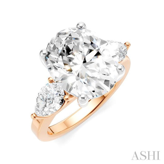 ASHI Oval Shape Semi-Mount Diamond Engagement Ring 198A1PPFHPW-SM-OV5