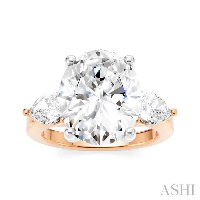 ASHI Oval Shape Semi-Mount Diamond Engagement Ring 198A1PPFHPW-SM-OV5