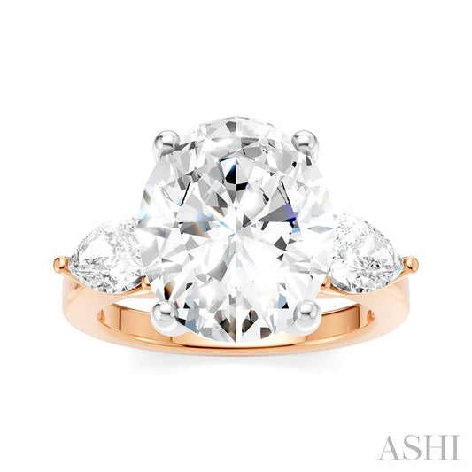 ASHI Oval Shape Semi-Mount Diamond Engagement Ring 198A1PPFHPW-SM-OV5