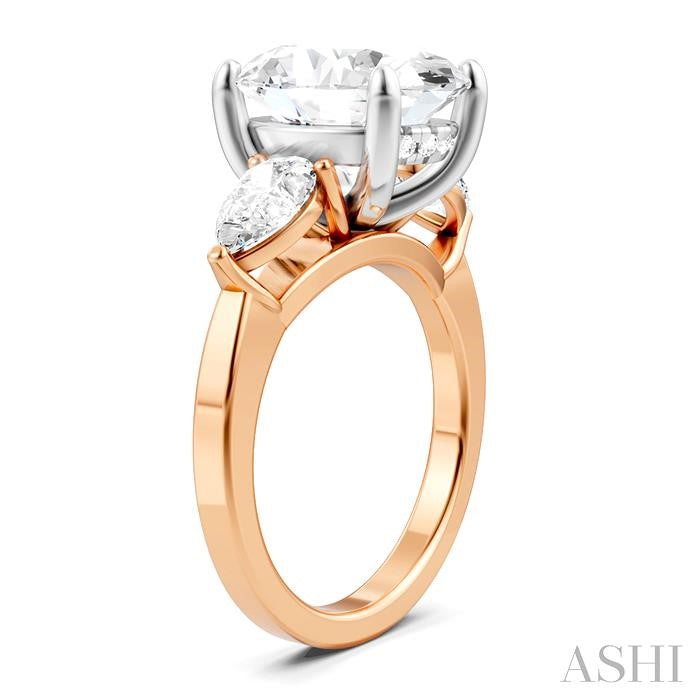 ASHI Oval Shape Semi-Mount Diamond Engagement Ring 198A1PPFHPW-SM-OV5