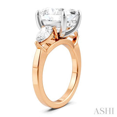 ASHI Oval Shape Semi-Mount Diamond Engagement Ring 198A1PPFHPW-SM-OV5