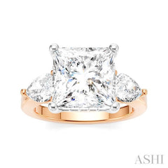 ASHI Princess Shape Semi-Mount Diamond Engagement Ring 198A1PPFHPW-SM-PN4