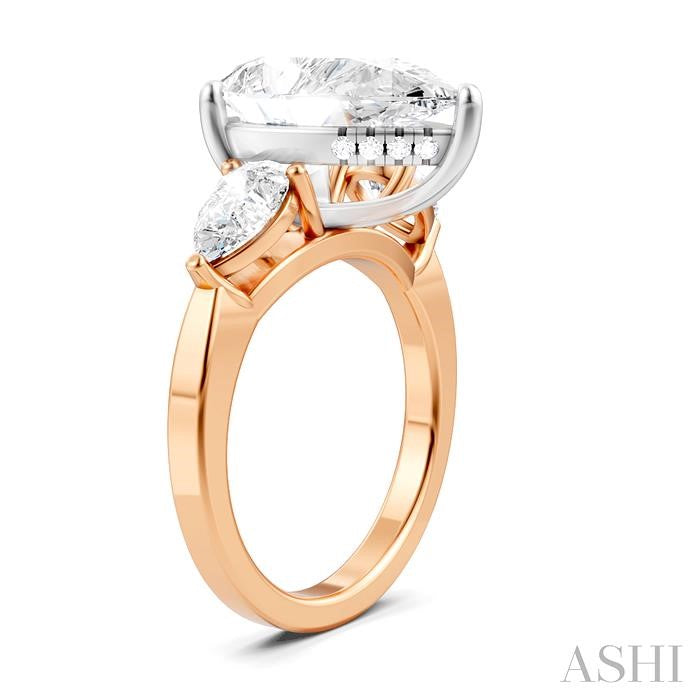 ASHI Pear Shape Semi-Mount Diamond Engagement Ring 198A1PPFHPW-SM-PR4