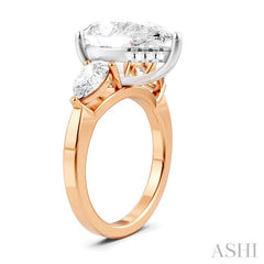 ASHI Pear Shape Semi-Mount Diamond Engagement Ring 198A1PPFHPW-SM-PR4