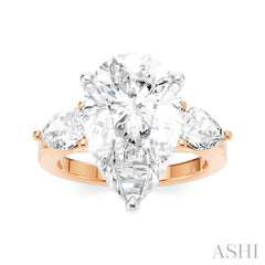 ASHI Pear Shape Semi-Mount Diamond Engagement Ring 198A1PPFHPW-SM-PR5