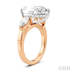 ASHI Pear Shape Semi-Mount Diamond Engagement Ring 198A1PPFHPW-SM-PR5