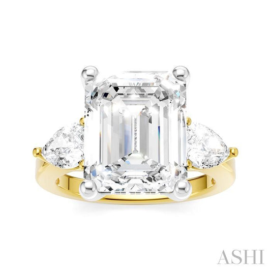 ASHI Emerald Shape Semi-Mount Diamond Engagement Ring 198A1PPFHYW-SM-EM4