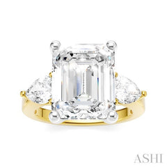 ASHI Emerald Shape Semi-Mount Diamond Engagement Ring 198A1PPFHYW-SM-EM4