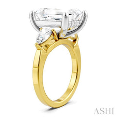 ASHI Emerald Shape Semi-Mount Diamond Engagement Ring 198A1PPFHYW-SM-EM5