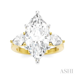 ASHI Marquise Shape Semi-Mount Diamond Engagement Ring 198A1PPFHYW-SM-MQ4
