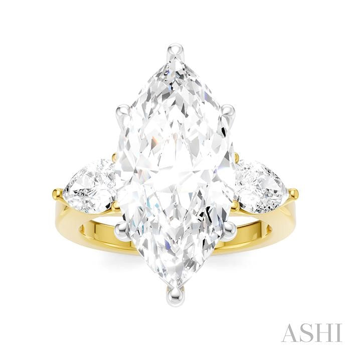 ASHI Marquise Shape Semi-Mount Diamond Engagement Ring 198A1PPFHYW-SM-MQ5