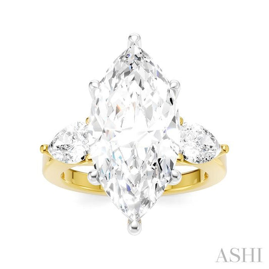 ASHI Marquise Shape Semi-Mount Diamond Engagement Ring 198A1PPFHYW-SM-MQ5