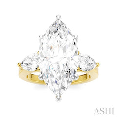 ASHI Marquise Shape Semi-Mount Diamond Engagement Ring 198A1PPFHYW-SM-MQ5