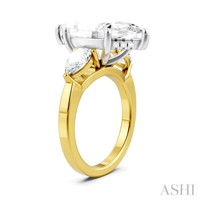 ASHI Marquise Shape Semi-Mount Diamond Engagement Ring 198A1PPFHYW-SM-MQ5