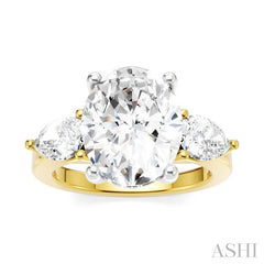 ASHI Oval Shape Semi-Mount Diamond Engagement Ring 198A1PPFHYW-SM-OV4