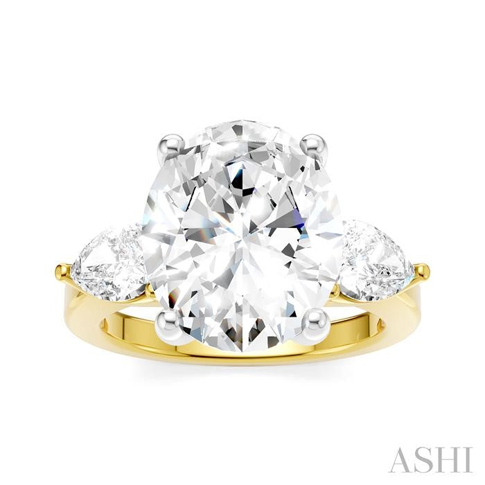 ASHI Oval Shape Semi-Mount Diamond Engagement Ring 198A1PPFHYW-SM-OV5