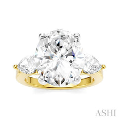 ASHI Oval Shape Semi-Mount Diamond Engagement Ring 198A1PPFHYW-SM-OV5