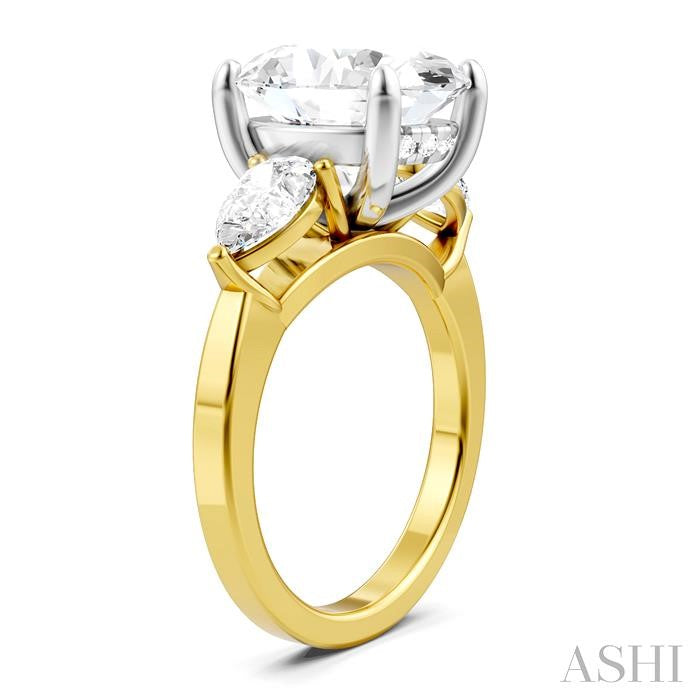 ASHI Oval Shape Semi-Mount Diamond Engagement Ring 198A1PPFHYW-SM-OV5