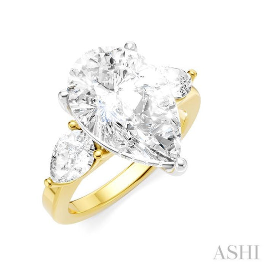 ASHI Pear Shape Semi-Mount Diamond Engagement Ring 198A1PPFHYW-SM-PR4